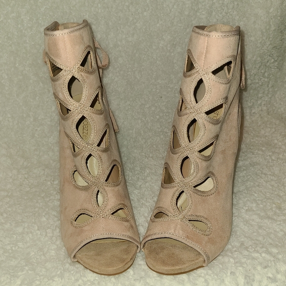 Shoedazzle Hydee Open Toe Bootie Heel Size 8.5 - Picture 11 of 14